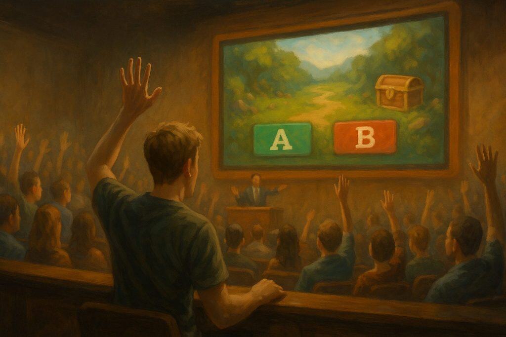 Juegos que evolucionan según las decisiones colectivas del público